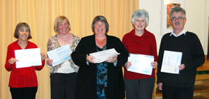 Basingstoke library staff with their awards