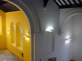 Chancel in yellow before glazing
